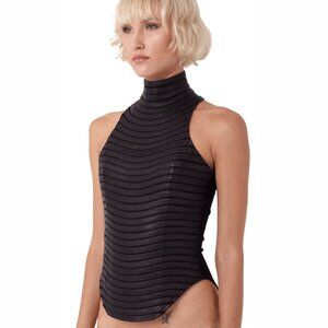 Gelareh Obsidian Leather Top NWOT Medium